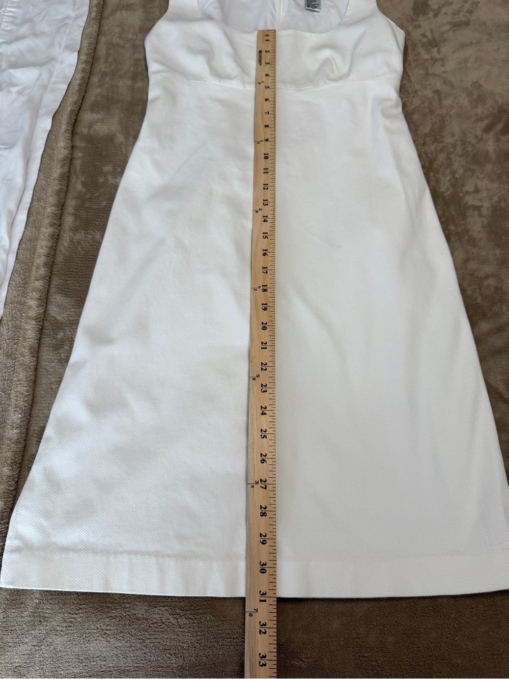 Quite Luxury Corporate Chic Coquette Bloomingdale's White Sheath Dress Sz6 - Picture 9 of 11